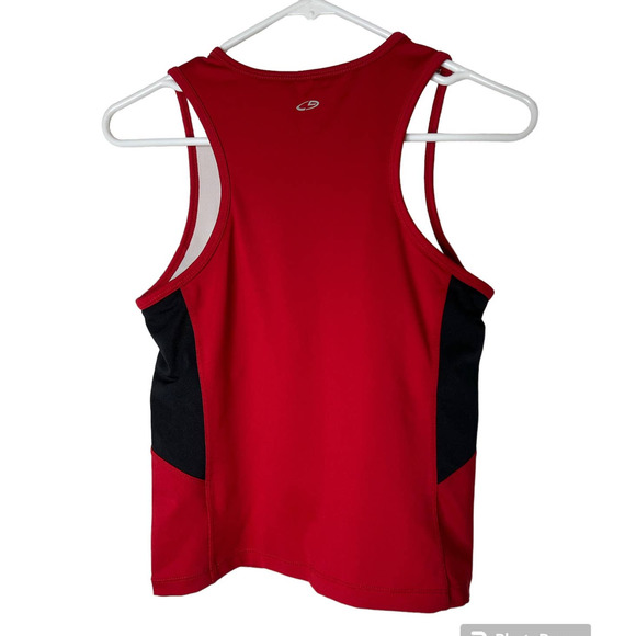 Champion Athletic Tank Top in Red with Black Trim with Shelf Bra Size Small - Picture 2 of 5